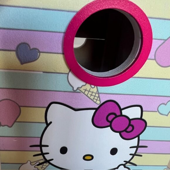 Hello Kitty Wooden Birdhouse - Viral Tiktok - 9-1/4" Tall - Picture 8 of 12
